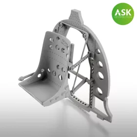   Art Scale Kit A6M Bulkhead with Seat in MIDDLE position - ASK 3D Print for Eduard - válaszfal üléssel, középső helyzetben, 3D nyomtatott