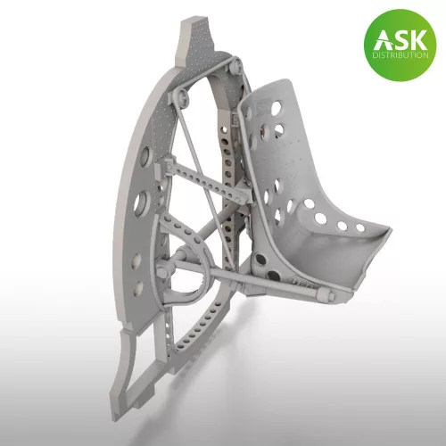 Art Scale Kit A6M Bulkhead with Seat in MIDDLE position - ASK 3D Print for Eduard - válaszfal üléssel, középső helyzetben, 3D nyomtatott