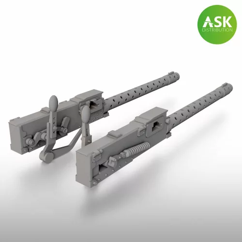 Art Scale Kit A6M Zero machine guns Type 97 7.7mm, 2 pc. - ASK 3D Print - Type 97 7,7 mm-es géppuskák, 3D nyomtatott – 2 db