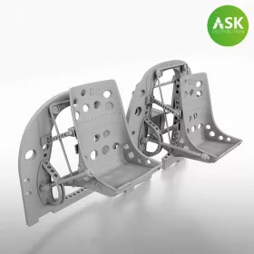   Art Scale Kit A6M2-K two Bulkheads with Seats set - ASK 3D Print for Eduard - két válaszfal ülésekkel, 3D nyomtatott