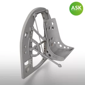   Art Scale Kit A6M Bulkhead with Seat in BOTTOM position - ASK 3D Print for Tamiya - válaszfal üléssel, alsó helyzetben, 3D nyomtatott