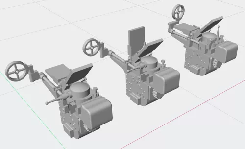 Art Scale Kit Gun Sight Type 98 - Japan WWII, 3 pc. in three different sight variants - japán Type 98 célzókészülékek, II. világháború – 3 db