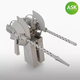   Art Scale Kit B-25 Mitchell Top Dorsal turret - gun set for HK Model - felső háti lövegtorony fegyverzetkészlete