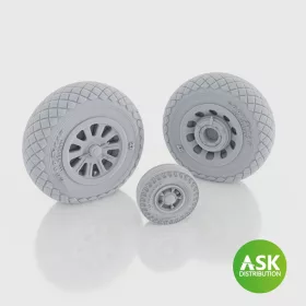 Art Scale Kit P-51D Mustang - wheels for Eduard - kerekek