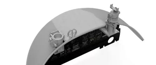 Art Scale Kit B-25 Mitchell -  Instrument Coaming with N-3B Sight & Astro Compass Mk.I - műszerfal felső burkolata N-3B célzóval és Mk.I asztrokompasszal