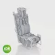 Art Scale Kit A-10C Ejection Seat ACES II with seat belts for Great Wall Hobby - ACES II katapultülés biztonsági övekkel