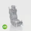 Art Scale Kit F-16 early ACESS II Ejection Seat with seat belts for Kinetic - F-16 korai ACES II katapultülés, biztonsági övekkel