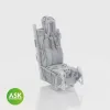 Art Scale Kit F-16CM ACESS II Ejection Seat with seat belts for Great Wall Hobby - F-16CM ACES II katapultülés, biztonsági övekkel