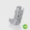 Art Scale Kit F-16 late ACESS II Ejection Seat with seat belts for Kinetic - F-16 késői ACES II katapultülés, biztonsági övekkel