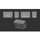 Art Scale Kit Ammo Box Cal. .50 M2 - 12 pc. of US ammunition boxes for a 12.7 machine gun - .50 cal M2 lőszerládák 12,7 mm-es géppuskához – 12 db