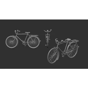   Art Scale Kit Bicycle classic - 3D print – dioráma kellék makett
