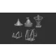 Art Scale Kit Aerial bases and roof sights - Britain – 1:72 makett-kiegészítő