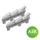 Art Scale Kit Spitfire Mk.Vb Exhausts round type for Eduard - kerek típusú kipufogócsonkok
