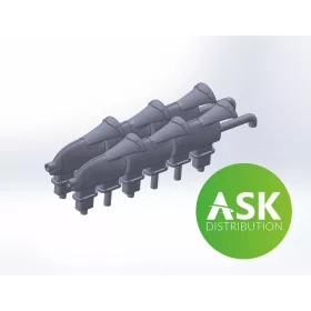   Art Scale Kit Spitfire Mk Shrouded Fishtail exhausts for Eduard - burkolt halfarok típusú kipufogócsonkok