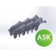Art Scale Kit Spitfire Mk Shrouded Fishtail exhausts for Eduard - burkolt halfarok típusú kipufogócsonkok