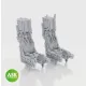 Art Scale Kit SJU-17 ejection seats with seat belts, 2 pcs F-14D - 3D print for Tamiya - SJU-17 katapultülések biztonsági övekkel, 3D nyomtatott – 2 db