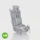 Art Scale Kit A-10C ejection seat ACES II with seat belts for Great Wall Hobby - ACES II katapultülés biztonsági övekkel
