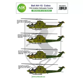   Art Scale Kit Bell AH-1G Cobra 11th Aviation Helicopter Cavalry - matricakészlet