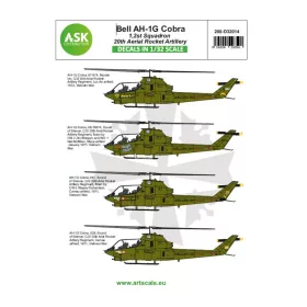   Art Scale Kit Bell AH-1G Cobra 20th Aerial Rocket artilery part 1 - Bell AH-1G Cobra 20. légi rakétatüzérség – I. rész – matricakészlet