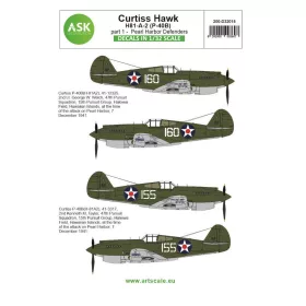   Art Scale Kit Curtiss H81-A-2 part 1 - Pearl Harbor Defenders - I. rész – Pearl Harbor védői – matricakészlet
