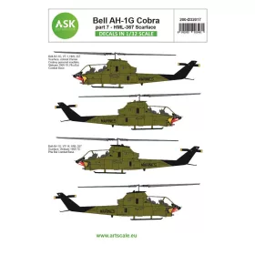   Art Scale Kit Bell AH-1G Cobra part 7 - HML367 Scarface - Bell AH-1G Cobra – VII. rész – HML367 Scarface – matricakészlet