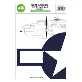   Art Scale Kit N.A. B-25J Mitchell stencils - stencil- és adatfelirat-matricák