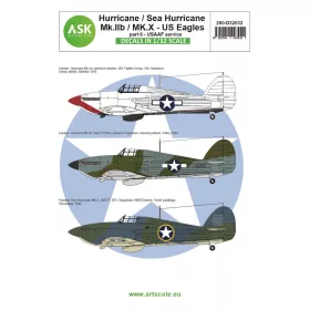   Art Scale Kit Hawker Hurricane Mk.IIB / Mk.X part 6 - US Eagles - VI. rész – „US Eagles” – matricakészlet