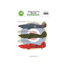  Art Scale Kit Hawker Hurricane Mk.I / Mk.IIc part 12 - Royal Air Force - XII. rész – Brit Királyi Légierő (RAF) – matricakészlet