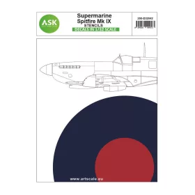   Art Scale Kit Spitfire Mk.IX - stencils - Spitfire Mk.IX – stencil- és adatfelirat-matricák
