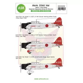   Art Scale Kit Aichi D3A1 VAL part 4 - Imperial Japanese Army Air Service - IV. rész – Japán Császári Hadsereg Repülőszolgálata – matricakészlet