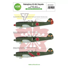   Art Scale Kit Nakajima Ki-84 Hayate (Frank) – II. rész – Japán Császári Hadsereg Légiereje – 57. Shinbu tai – matricakészlet