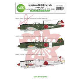   Art Scale Kit Nakajima Ki-84 Hayate (Frank) – IV. rész – Japán Császári Hadsereg Légiereje 104. Sentai – matricakészlet