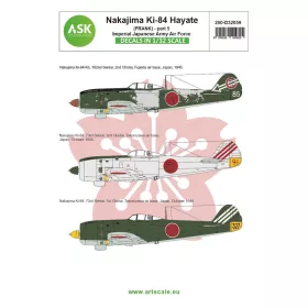   Art Scale Kit Nakajima Ki-84 Hayate (Frank) part 5 - Imperial Japanese Army Air Force - V. rész – Japán Császári Hadsereg Légiereje – matricakészlet