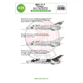  Art Scale Kit MiG-21F-13 Fishbed part 2 - US Air Force TES (TAC) unit - II. rész – Amerikai Légierő TES (TAC) alakulat – matricakészlet
