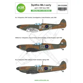   Art Scale Kit Spitfire Mk.I early part 3 - RAF 1939 - III. rész – RAF 1939 – matricakészlet