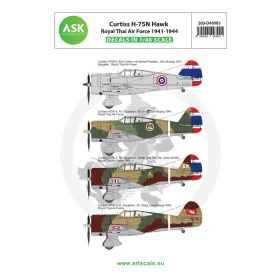   Art Scale Kit Curtiss H-75N Royal Thai Air Force service 1941-1944 - matricakészlet