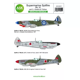   Art Scale Kit Spitfire Mk.IXc és Mk.IXe – II. rész – Görögország, Törökország (limitált kiadás) – matricakészlet