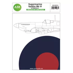   Art Scale Kit Spitfire Mk.IX - stencils - Spitfire Mk.IX – stencil- és adatfelirat-matricák