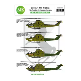   Art Scale Kit Bell AH-1G Cobra 11th Aviation Helicopter Cavalery part 3 - Bell AH-1G Cobra 11. helikopteres légilovasság – III. rész – matricakészlet