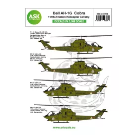   Art Scale Kit Bell AH-1G Cobra 114th Aviation helicopter cavalery - part 3 - Bell AH-1G Cobra 114. helikopteres légilovasság – III. rész – matricakészlet