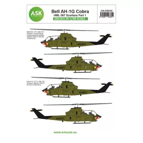  Art Scale Kit Bell AH-1G Cobra part 7 - HML367 Scarface - Bell AH-1G Cobra – VII. rész – HML367 Scarface – matricakészlet