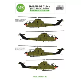   Art Scale Kit Bell AH-1G Cobra part 8 - HML367 Scarface - Bell AH-1G Cobra – VIII. rész – HML367 Scarface – matricakészlet