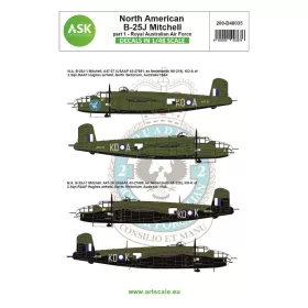   Art Scale Kit B-25J Mitchell part 1 - Royal Australian Air Force - I. rész – Ausztrál Királyi Légierő (RAAF) – matricakészlet