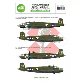   Art Scale Kit B-25J Mitchell – IV. rész – US Dogface század – „Super Unit Ration K”, mediterrán hadszíntér – matricakészlet