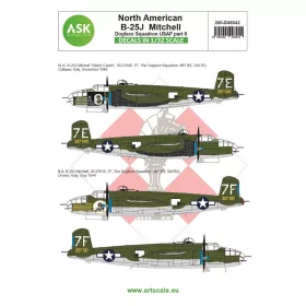   Art Scale Kit B-25J Mitchell – VI. rész – US Dogface század – „Watch Copier” és „Willie”, mediterrán hadszíntér – matricakészlet