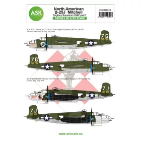   Art Scale Kit B-25J Mitchell – VII. rész – US Dogface század – „Yahoudi”, mediterrán hadszíntér – matricakészlet