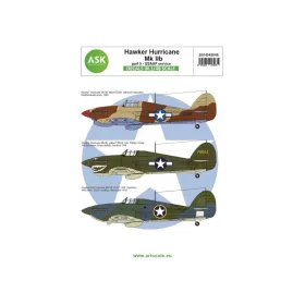   Art Scale Kit Hawker Hurricane Mk.IIB part 5 - USAAF service - Hawker Hurricane Mk.IIB – V. rész – USAAF-szolgálat – matricakészlet