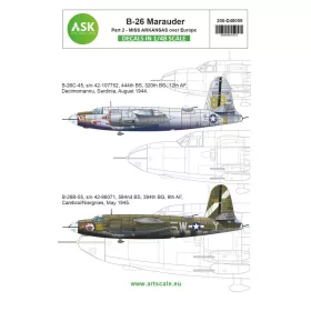   Art Scale Kit B-26B Marauder – II. rész – Európa felett – „Miss Arkansas”, mediterrán hadszíntér és D-nap – „ISH-TAK-HA-BA” – matricakészlet