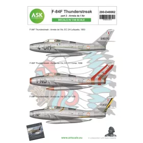   Art Scale Kit F-84F Thunderstreak part 2 - Armée de l'Air - II. rész – Francia Légierő – matricakészlet