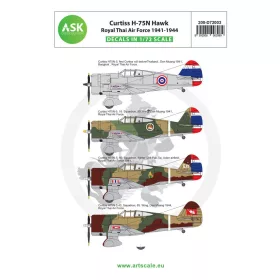   Art Scale Kit Curtiss H-75N Hawk Royal Thai Air Force 1941-1944 - matricakészlet